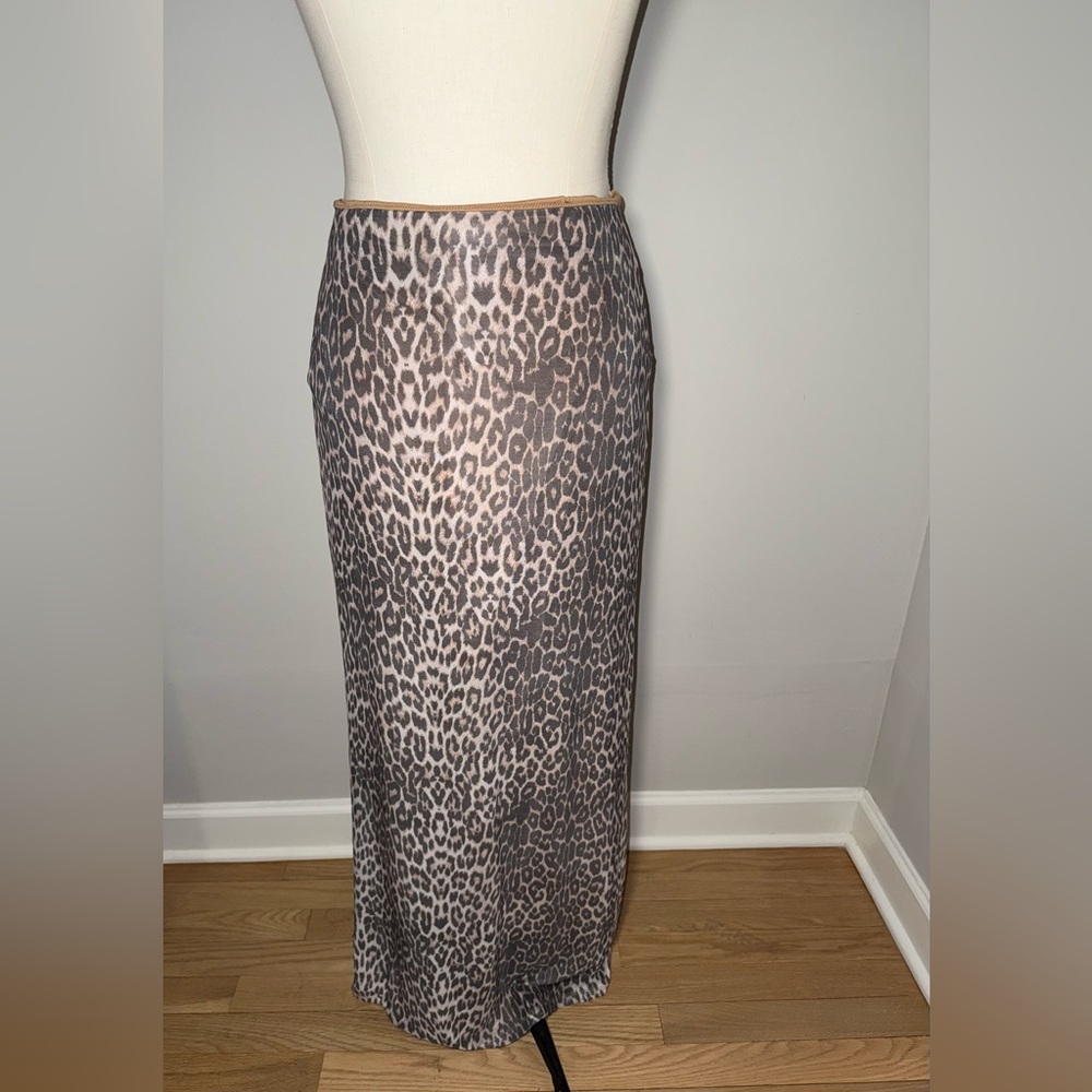 White Fox Boutique Animal Print Maxi Skirt